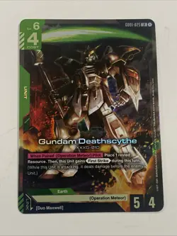 Gundam Card Game Newtype Rising Gundam Deathscythe GD01-025 LR Holo Foil - Image 1