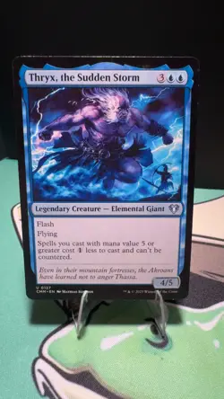 Thryx, the Sudden Storm 127 Uncommon Commander Masters Magic: The Gathering LP - Image 1