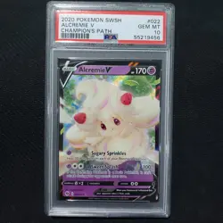 2020 Pokemon: ALCREMIE V 022/073 - [Champion's Path Set] - Gem Mint - PSA 10 💎 - Image 1