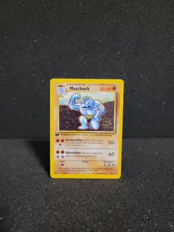 Pokemon Karte Maschock - 1. Edition - 34/102 Basis Set - Image 1