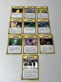 Pokemon Japanese Gym Challenge Heroes Trainer Card Lot 10 Vintage WOTC - Image 1
