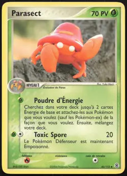 Carte Pokemon Paras 43/112 Rouge Feu & Vert Feuille Francais - Image 1