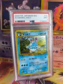 Pokemon Card Azumarill Neo Genesis Gsnw 2000 Vintage Rare Japanese PSA 9 - Image 1
