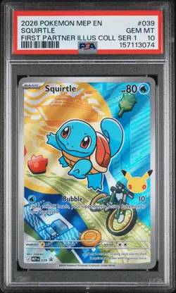 Charmander 038 + Squirtle 039 + Bulbasaur 037 - Pokemon First Partner PSA 10 - Image 5