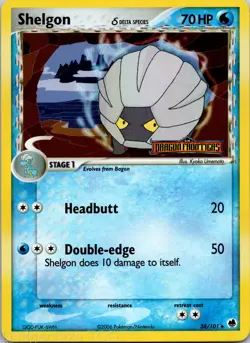 Shelgon 38/101 Uncommon Dragon Frontiers Pokemon NM - Image 1