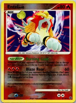Entei 4/132 Holo Rare Secret Wonders Pokemon Reverse Holo MP - Image 1