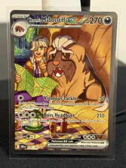 ARVEN'S MABOSSTIFF EX 235/182 SPECIAL ILLUSTRATION RARE DESTINED RIVALS POKEMON - Image 1