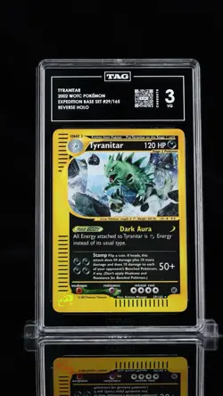 Pokemon TCG Tyranitar Expedition Base Set Reverse Holo Rare Card 29/165 TAG 3 - Image 1