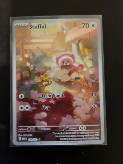 Pokemon Stufful 154/132 Me01: Mega Evolution Holo Card NM Condition - Image 2