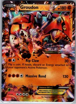 Groudon EX 85/160 XY - Primal Clash - Pokemon Card - NM - Image 1