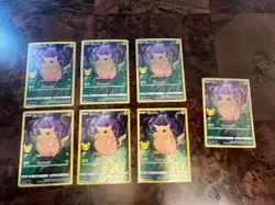 Pikachu Full Art 005/025 Pokemon TCG 25th Anniversary x (7 Cards) - Image 1