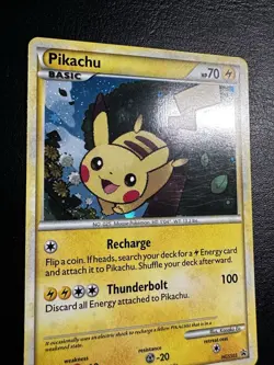 LP Pikachu HGSS HGSS03 Promo Holo black star English pokemon rare card - Image 3