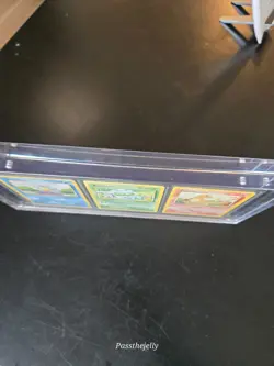 Vtg Pokemon Card WOTC Starter Squirtle Bulbasaur Charmander Arcrlic Display Case - Image 4