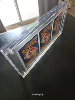 Vtg Pokemon Card WOTC Starter Squirtle Bulbasaur Charmander Arcrlic Display Case - Image 5