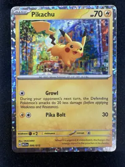 2023 McDonald's Pokemon TCG Pikachu #6 Holo Card - Image 1