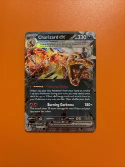 Pokemon TCG Charizard EX Holo Double Rare Card SV Paldean Fates 054/091 - Image 1