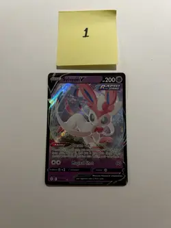 Pokemon Sylveon V 074/203 Evolving Skies Ultra Rare Holo Rapid Strike Card - Image 1