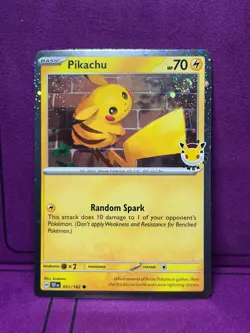 Pikachu Cosmos Holo Promo Card + Coin 💫Swirl🌀(Pokemon Day 2026) - Image 4