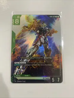 Wing Gundam Zero GD01-024 Newtype Rising Gundam Card Game - NM LR Foil - Image 1