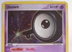 Pokemon Collectible Cards, Unown, Holo, Q/28, Unseen Forces, 2005 - Image 5