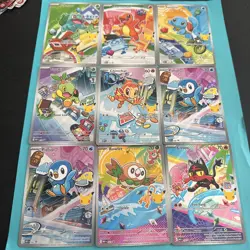 Pokemon 2026 First Partner Illustration Collection Series 1 Promo Set (9 Cards) - Image 1