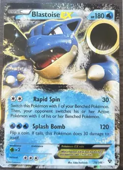 Pokemon TCG Blastoise EX Holo 2014 Near Mint, XY Base Set Card 29/146 - Image 1