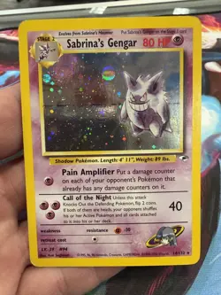 Sabrina's Gengar 14/132 Pokemon Gym Heroes Unlimited Holo LP/MP Card - Image 1