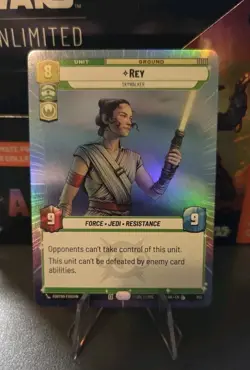 Star Wars Unlimited Rey Hyperspace Foil LAW 651 Legendary Card - Lawless Time - Image 1