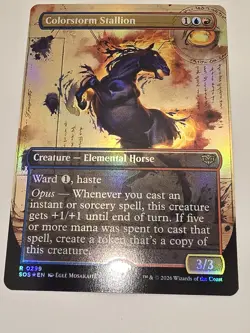 Colorstorm Stallion (Borderless) Secrets of Strixhaven Foil - Image 1