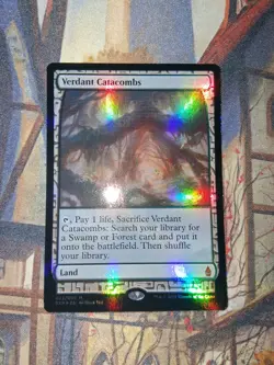 MTG FOIL Verdant Catcombs Zendikar Expeditions NM - Image 1