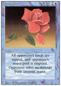 1x Mana Short Moderate Play, English 3rd Edition Revised MTG Magic - Image 1
