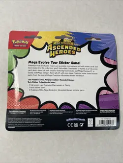 Pokemon Ascended Heroes 3 Pack Tech Sticker Collection Gastly Sealed Rare Mint🔥 - Image 2