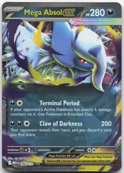 Mega Absol ex 086/132 Double Rare Mega Evolution Pokemon Near Mint - Image 1