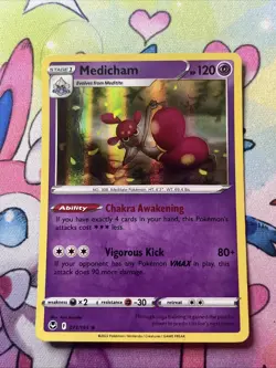Medicham 073/195 Holo Rare Silver tempest Pokemon Card NM - Image 1