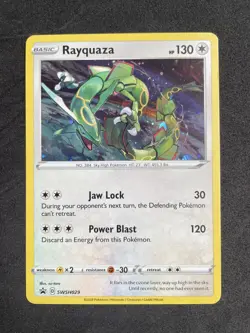 Pokemon TCG Rayquaza SWSH Black Star Promo Holo Card SWSH029 NM - Image 1