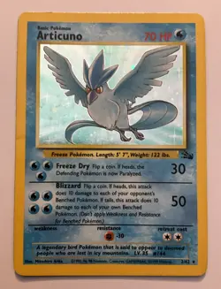 Articuno 2/62 Holo Fossil 1999 Pokemon TCG - Image 1