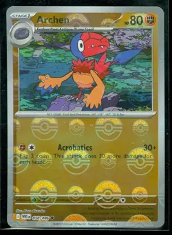 Pokemon ARCHEN 050/086 - White Flare - Poke Ball Pattern - MINT - Image 1