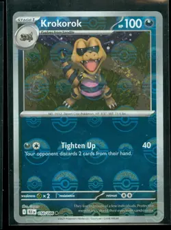 Pokemon KROKOROK 058/086 - Black Bolt - Poke Ball Pattern - MINT - Image 1