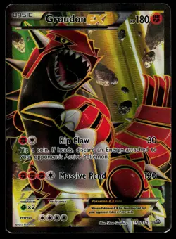 Groudon EX 150/160 Primal Clash Rare Ultra Pokemon - Image 1
