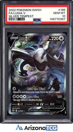 Pokemon 2022 Lugia V 186/195 Alt Art Silver Tempest GEM MINT PSA 10 - Image 1