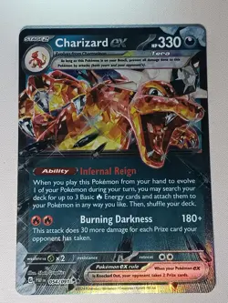 Charizard ex 054/091 Double Rare Paldean Fates Pokemon Near Mint - Image 1