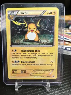 Pokemon Raichu 049/162 Deck Exclusives Cracked Ice Holo Stage 1 90 HP English - Image 1