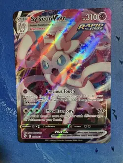 Pokemon TCG Sylveon Vmax SWSH07: Evolving Skies 075/203 Holo Ultra Rare - Image 1