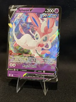 2021 Pokemon Evolving Skies Sylveon V Ultra Rare #074/203 Near Mint - Image 2