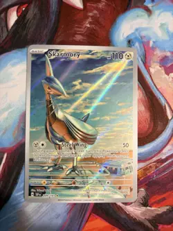 Pokemon Skarmory 209/191 Surging Sparks Illustration Rare Full Art Holo NM - Image 1