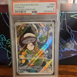 Pokemon TCG Foongus Sv: Black Bolt 095/086 Illustration Rare Holo PSA 8 - Image 1