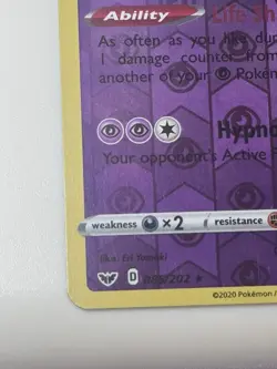 Pokemon TCG Sword And Shield "Gengar" 085/202 REVERSE HOLO RARE - Image 5