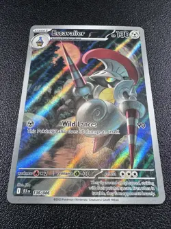 Pokemon Escavalier Illustration Rare IR Full Art Holo 138/086 Black Bolt - Image 2