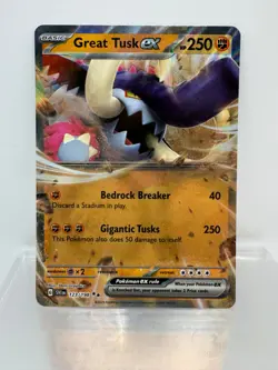Pokemon TCG: Scarlet & Violet Base Set - Great Tusk ex (Holo 123/198 SV1EN) - Image 1