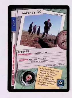 Aubrey, MO 1996 X-Files Trading Card Game TCG CCG Site Card Common - Image 1